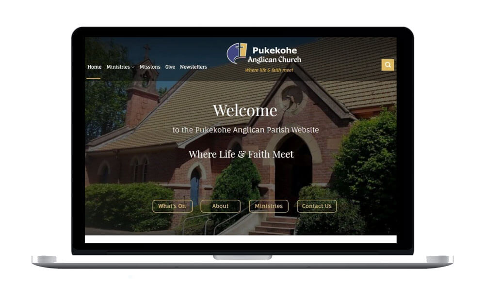 Pukekohe-Anglican-Church-Featured-Image mockup of site for portfolio